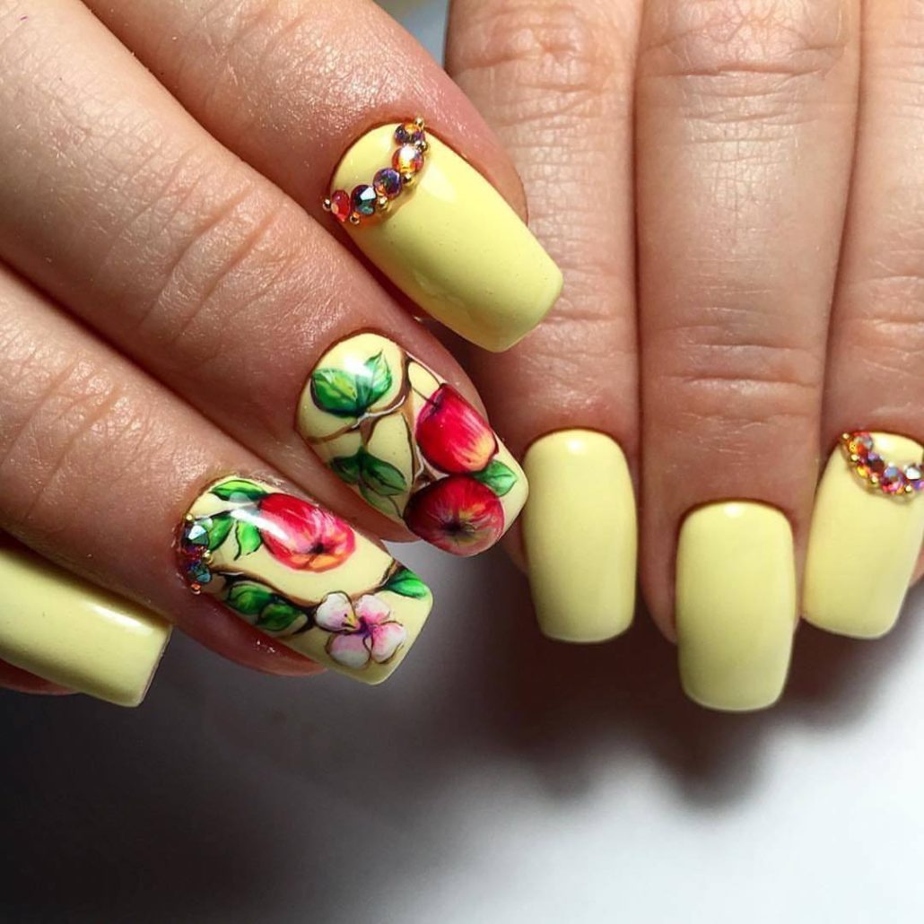 Новинки желтого маникюра с фото, красивые желтые ногти зимы, весны, лета и осени 