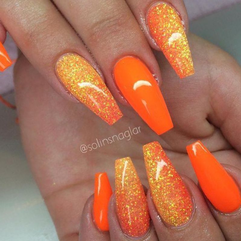 Оранжевые ногти, идеи с фото, красивый оранжевый маникюр зимы, весны, лета и осени 