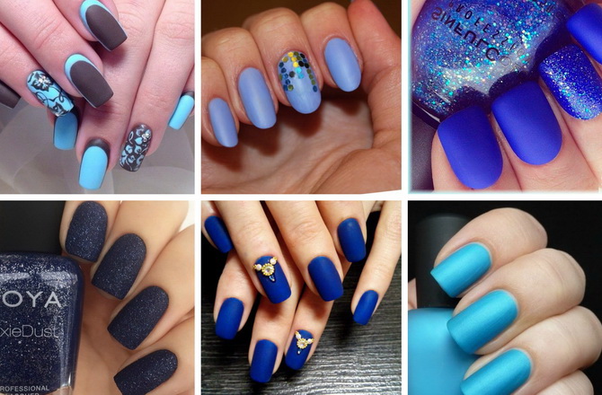 Синий маникюр, фото и модные тенденции, идеи синего цвета ногтей, красивые новинки лета, весны, осени и зимы
