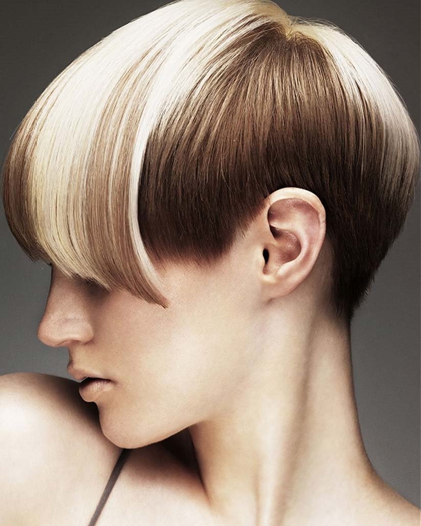 Асимметрия стрижка женская на средние волосы с челкой фото