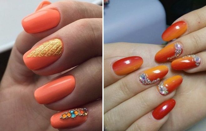 Фото оранжевого цвета маникюра - картинки оранжевых ногтей 2022
