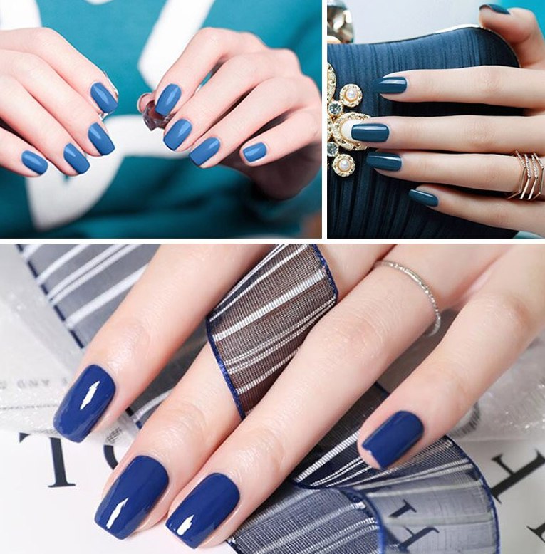 Голубые ногти, с голубым дизайном маникюр 2021