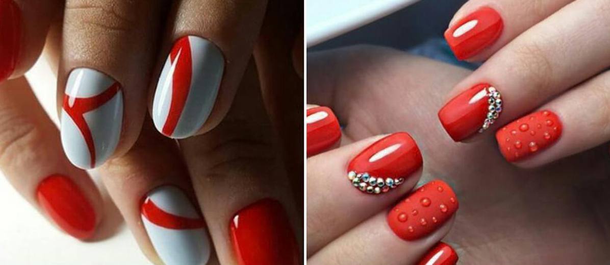 Красные идеи красного маникюра ногтей 2021 - в модный сезон с красными ногтями!