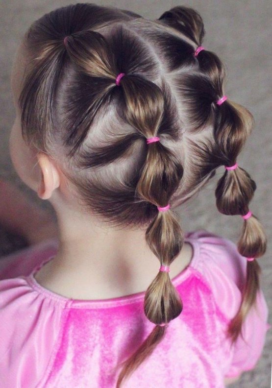 Прически девочкам 6 лет с двумя косами хвостом 2022