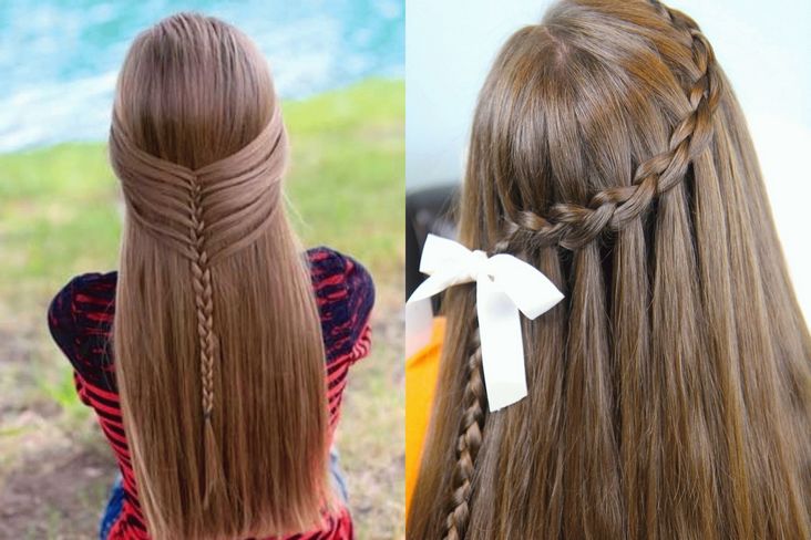 Прически девочкам 7-8 лет, заплетенная коса 2020