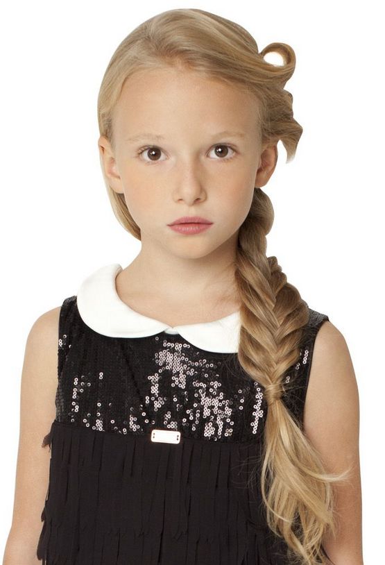 Стрижки девочкам 9-10 лет, с заплетенной косой 2022